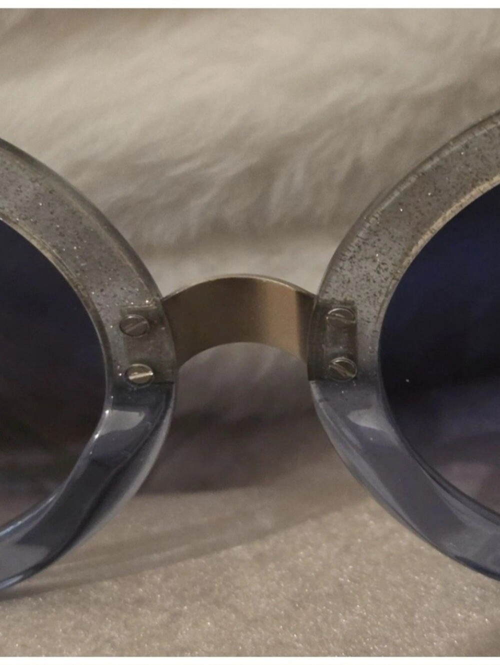 Wildfox Malibu Glitter Round Sunglasses - Silver Glitter & Blue Gradient - Picture 13 of 16